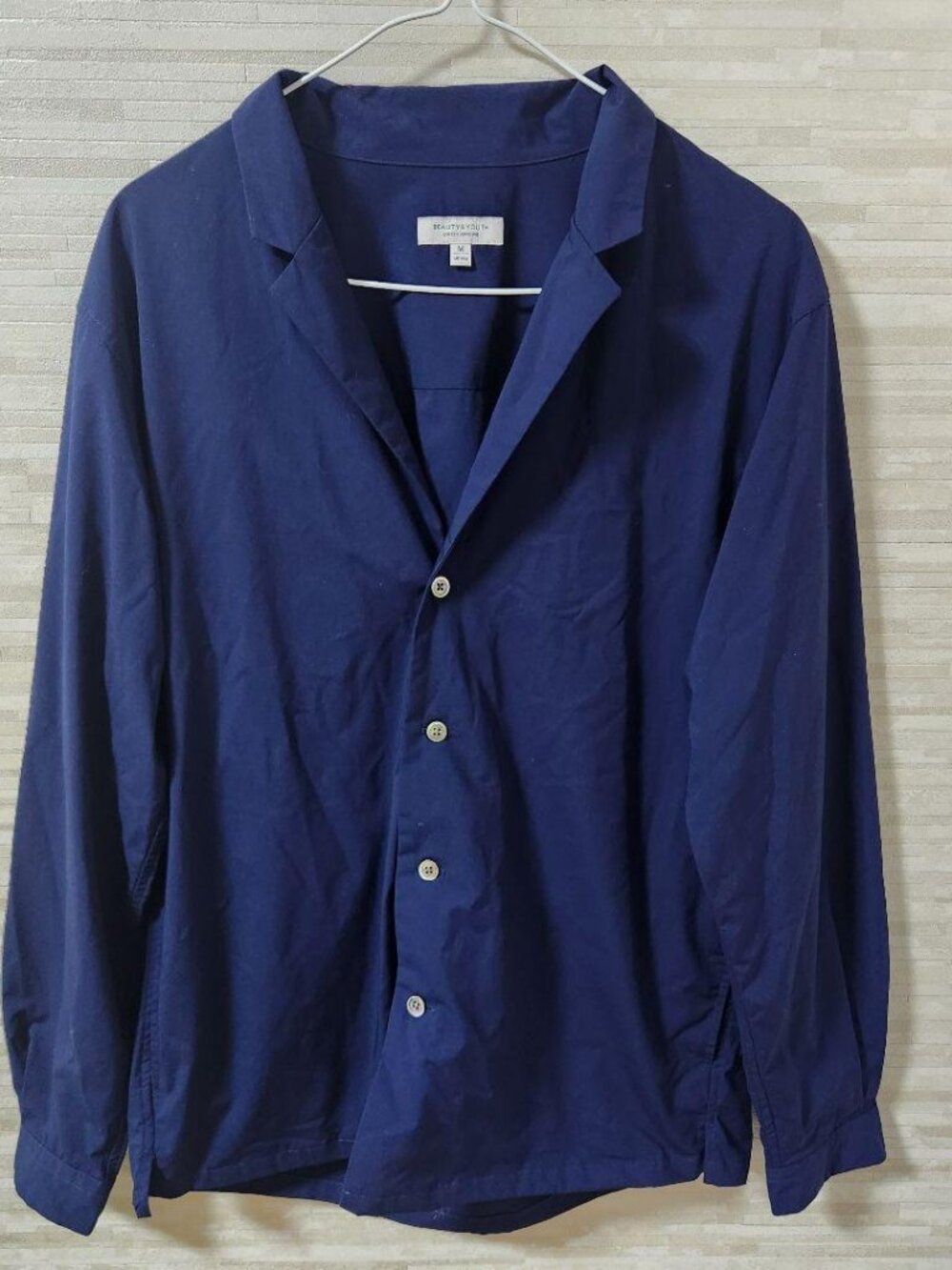 Rayone Open Collar Shirt Navy